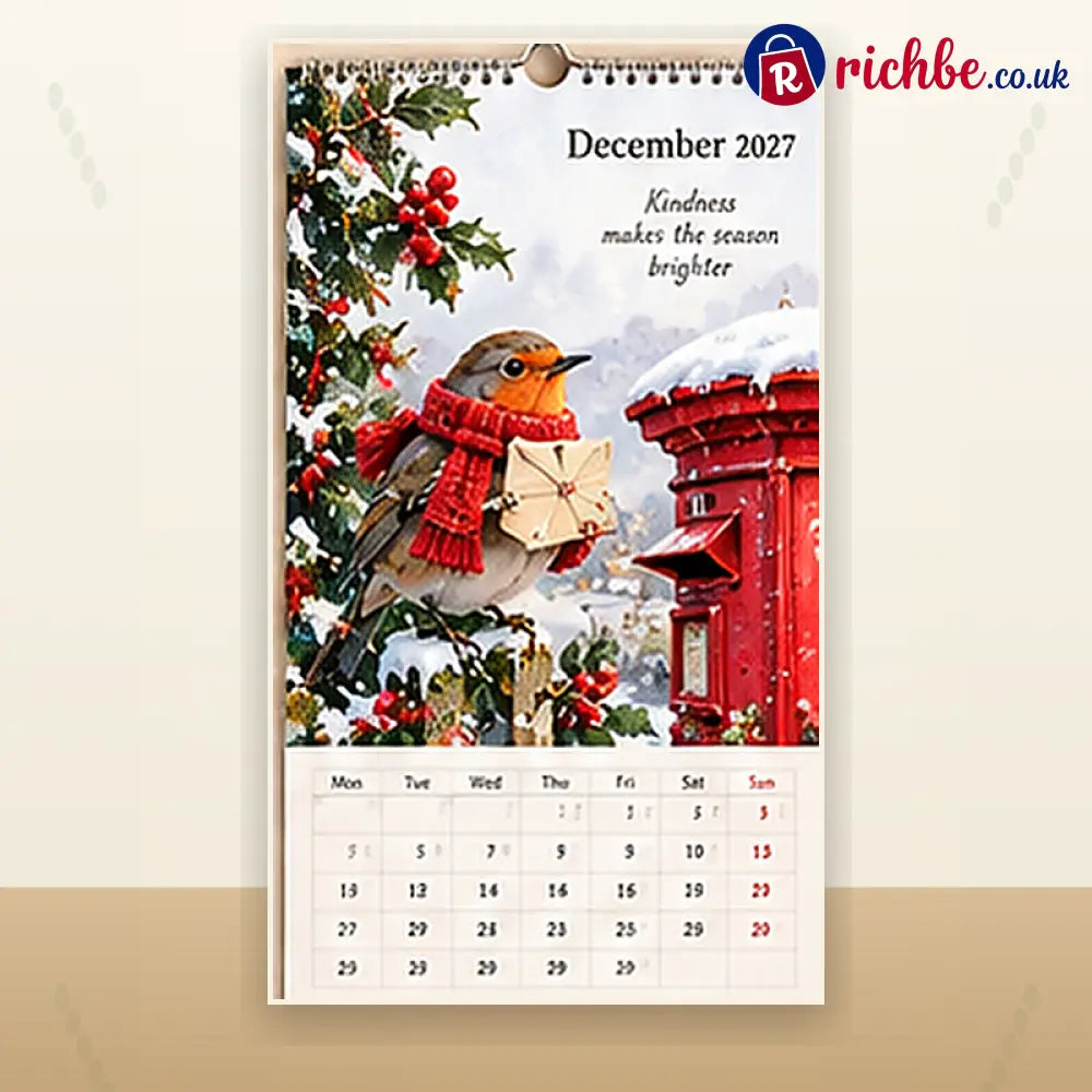 🐦 2027 Robins Through the Seasons Wall Calendar