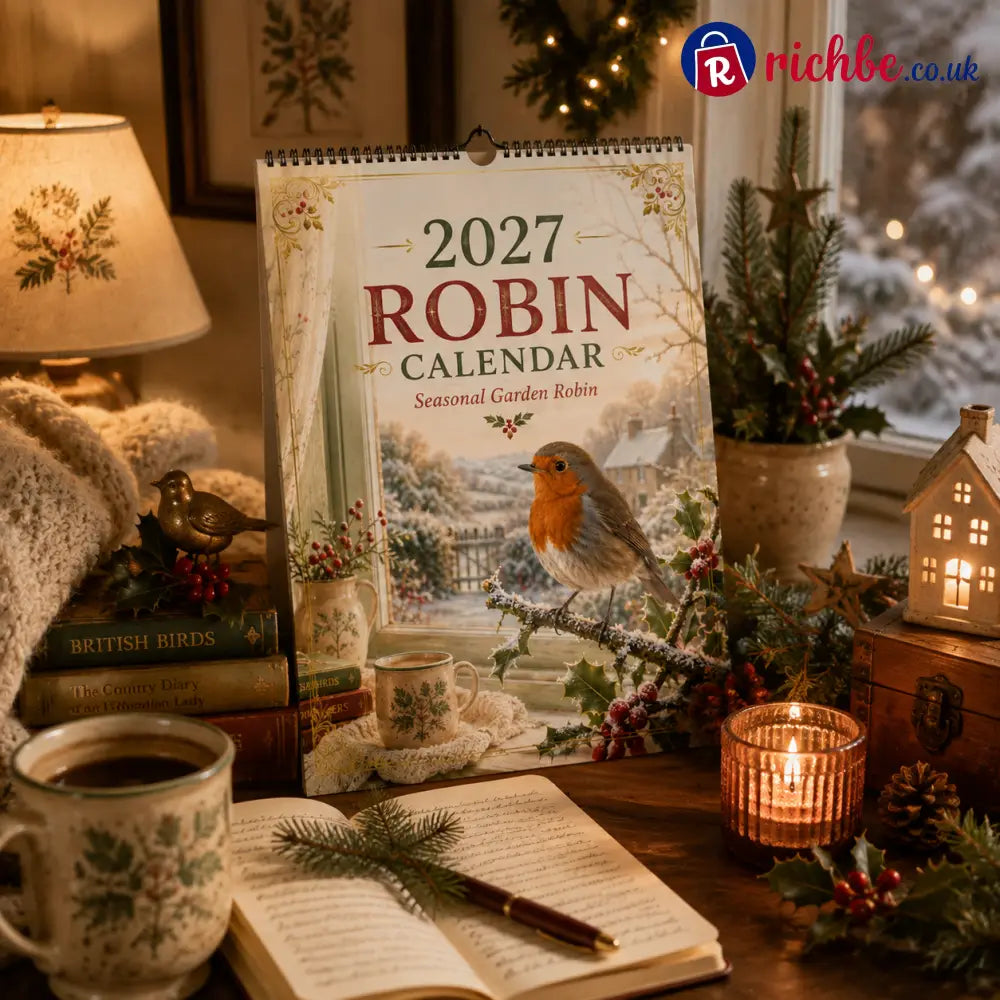 🐦 2027 Seasonal Garden Robin Calendar|A4 Hanging Calendar - Houseware & Kitchen