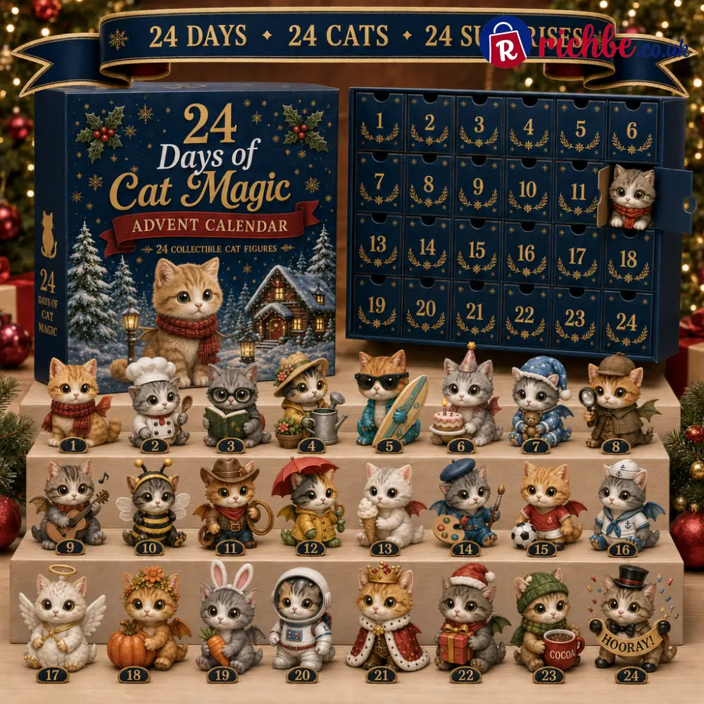 🐱 24 Days of American Shorthair Magic Advent Calendar – 24 Collectible Christmas Cat Surprises