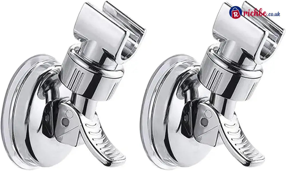 2pcs Adjustable Shower Head Holders Removable Suction Cup Shower Head Bracket No Drill Shower Head Bracket