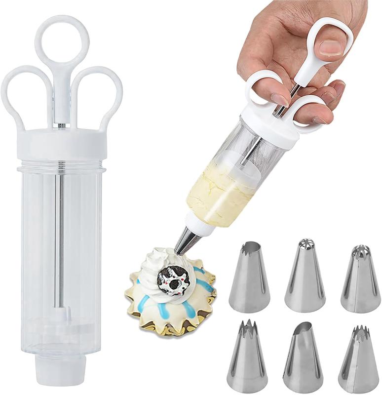 ⏳ Last Day Special Price £10.99! ⏰Stainless Steel Cake Decorating Gun Kit – Complete Frosting Piping Set with 18 Tips & Nozzles – Decorate Inside & Out ✨