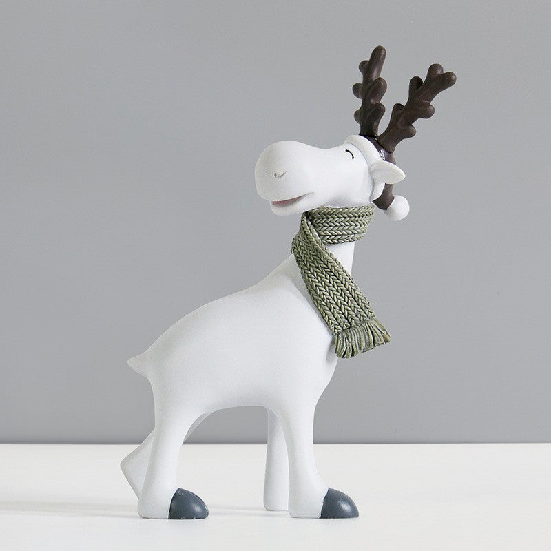 Trendy and Creative Reindeer Crafts for New Home Living Room Tv Cabinet Flower Stand Display Cabinet Decorations Small Ornaments