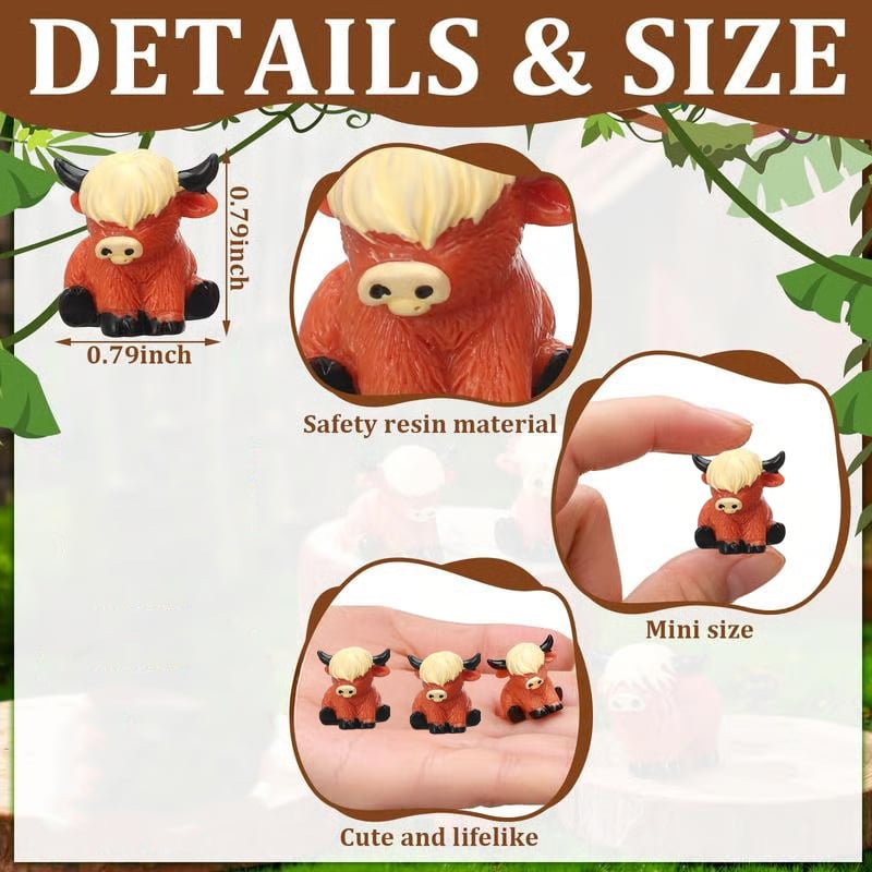 đđ„ Easter Mini Highland Cow Figurines