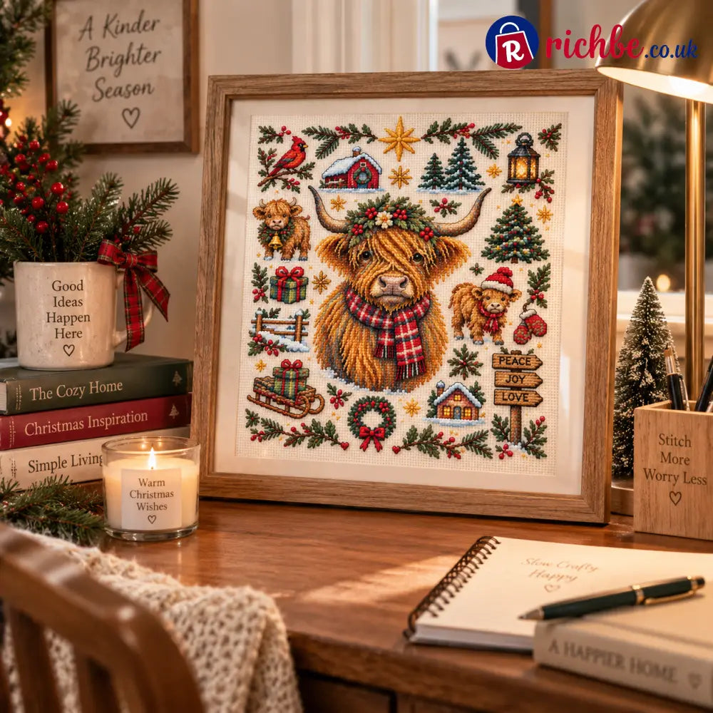 ๐ A Cozy Christmas โ Animal Cross Stitch Kit
