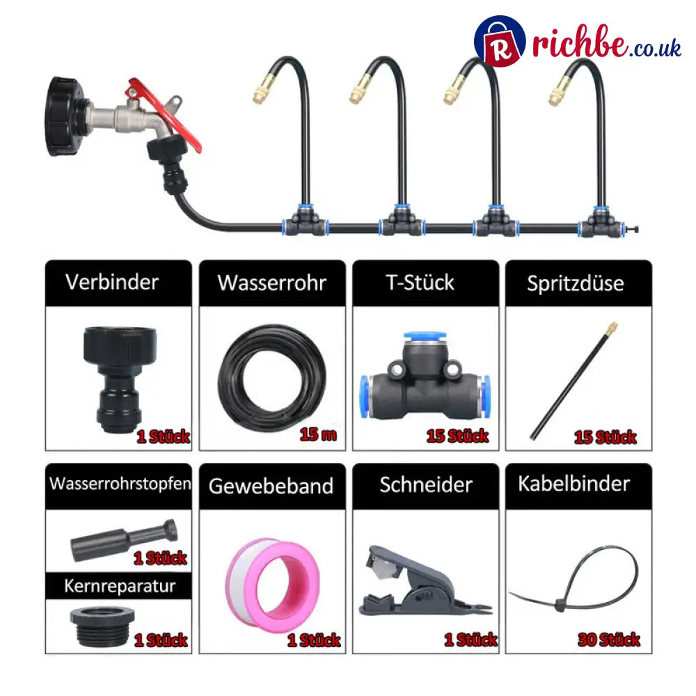 🌱Automatic 360° curved garden irrigation syste
