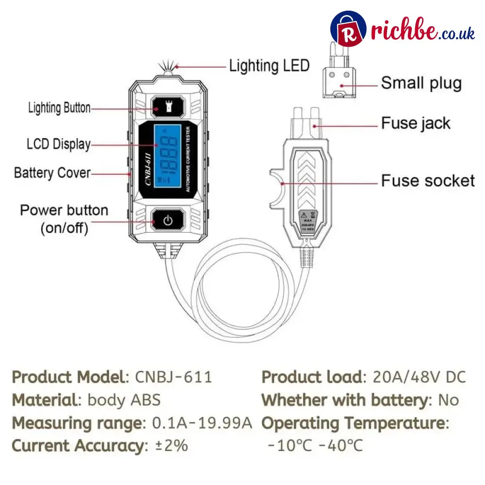 🚗✨Automotive circuit fault probe tester