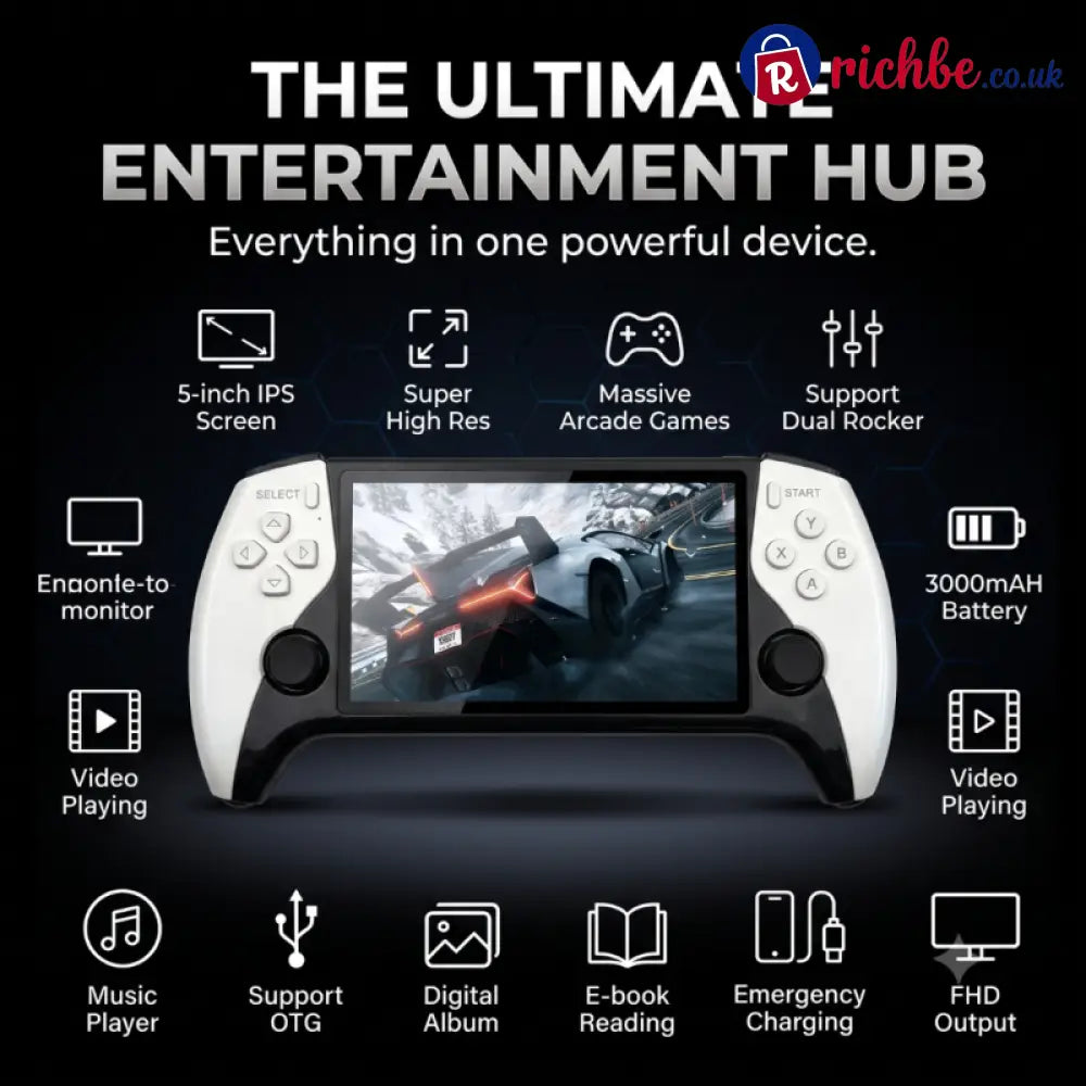🎄Christmas Sale 40% OFF🎁 Retro Handheld Game Console with HD 5-inch IPS Screen over 20,000 Games