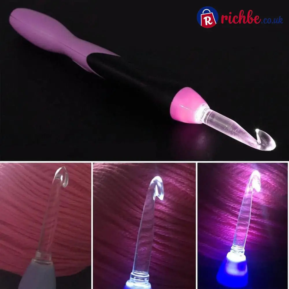 Crochet hooks with LED light 11 pieces - Special Offer