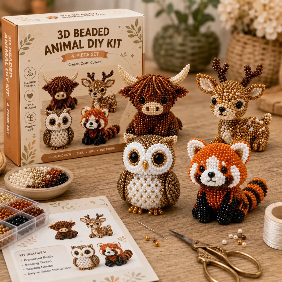 🧵✨Petite 3D Beaded Animal Craft Kit