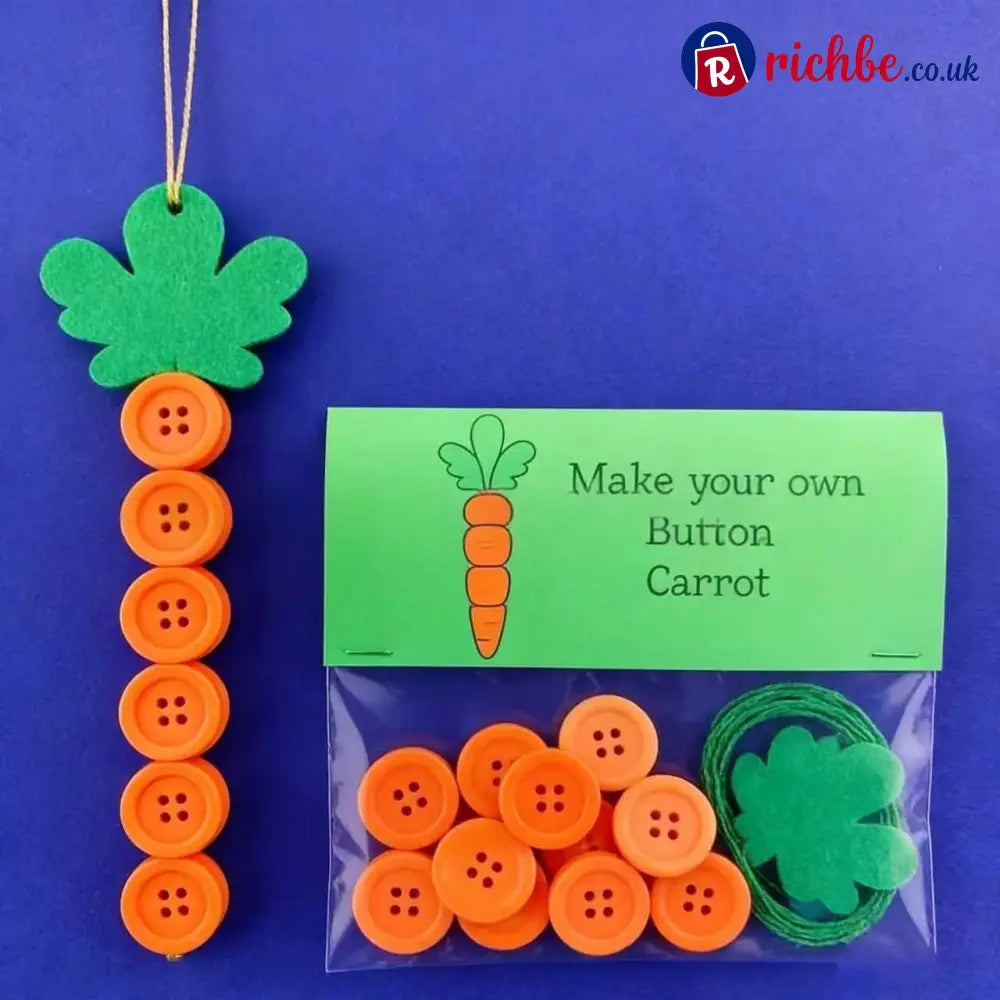 🐰🎨 DIY Easter Button Pendants – Fun Easy & Perfect for All Ages! 🥕🌸 - 🥕Carrot
