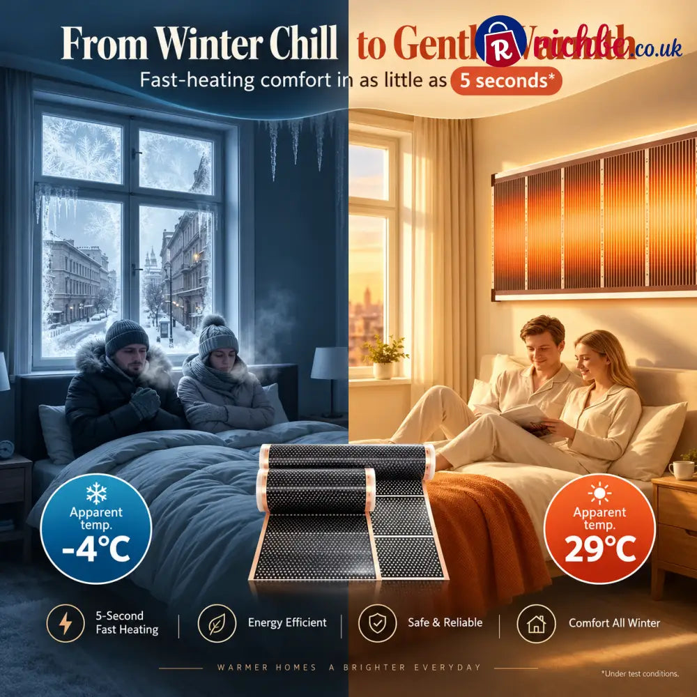 🔥Fast-heating 3-second wall heater with graphene honeycomb structure and infrared ceramic – quiet and energy-efficient