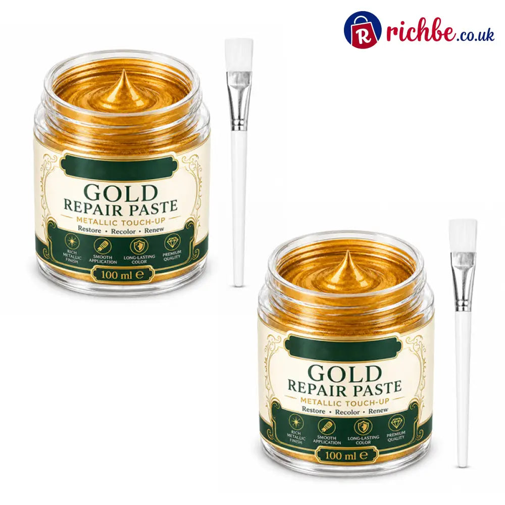 ✨ Gold Metallic Refinishing Repair Paste - Home Decor Restoration Kit 🎨