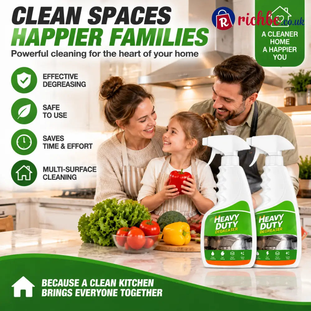 🧽 Heavy Duty Kitchen Degreaser Spray – Powerful Grease Remover For Stove Oven Cabinets & Multiple Surfaces
