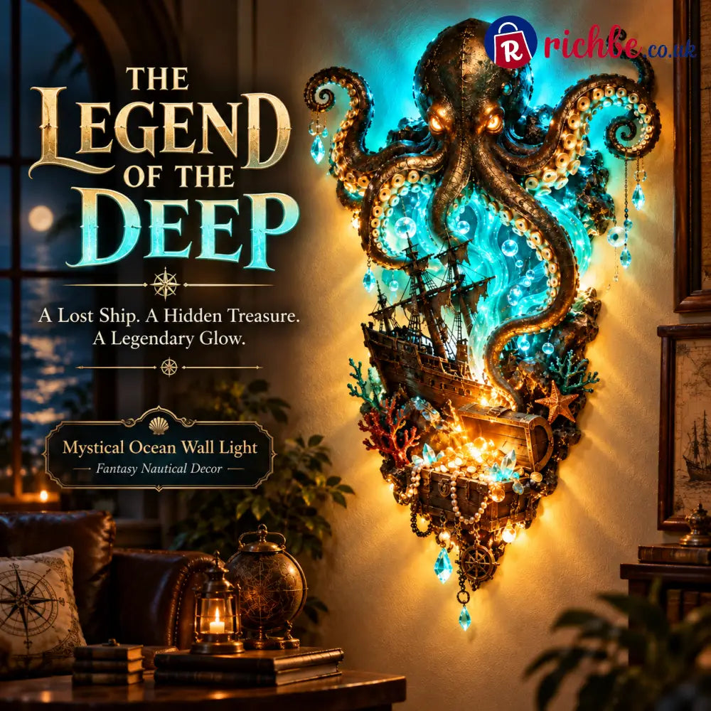 🐙🏴☠️ Last Day 48% OFF ✨ Kraken’s Lost Treasure Wall Light