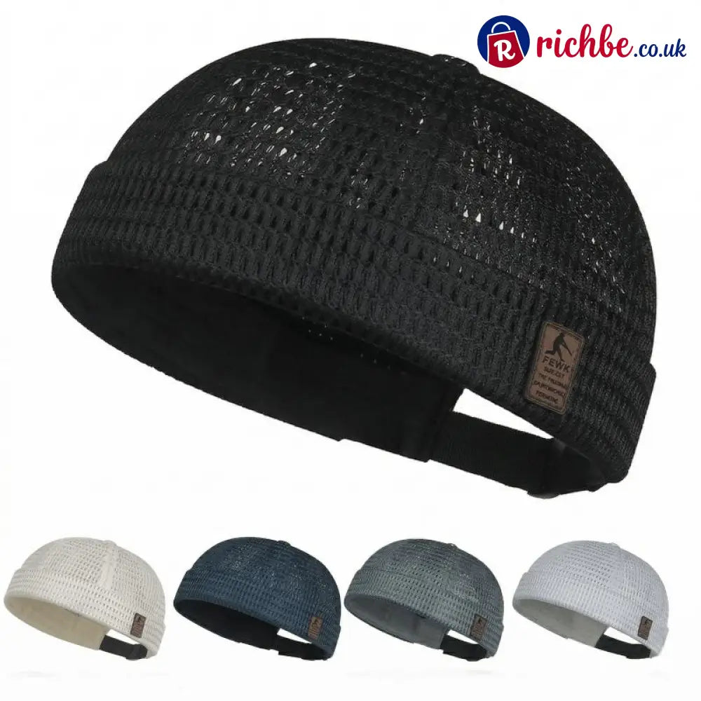 🔥Men’s Breathable Brimless Docker Hat – Lightweight Mesh Skull Cap for Summer Outdoor Wear - All 5 colors