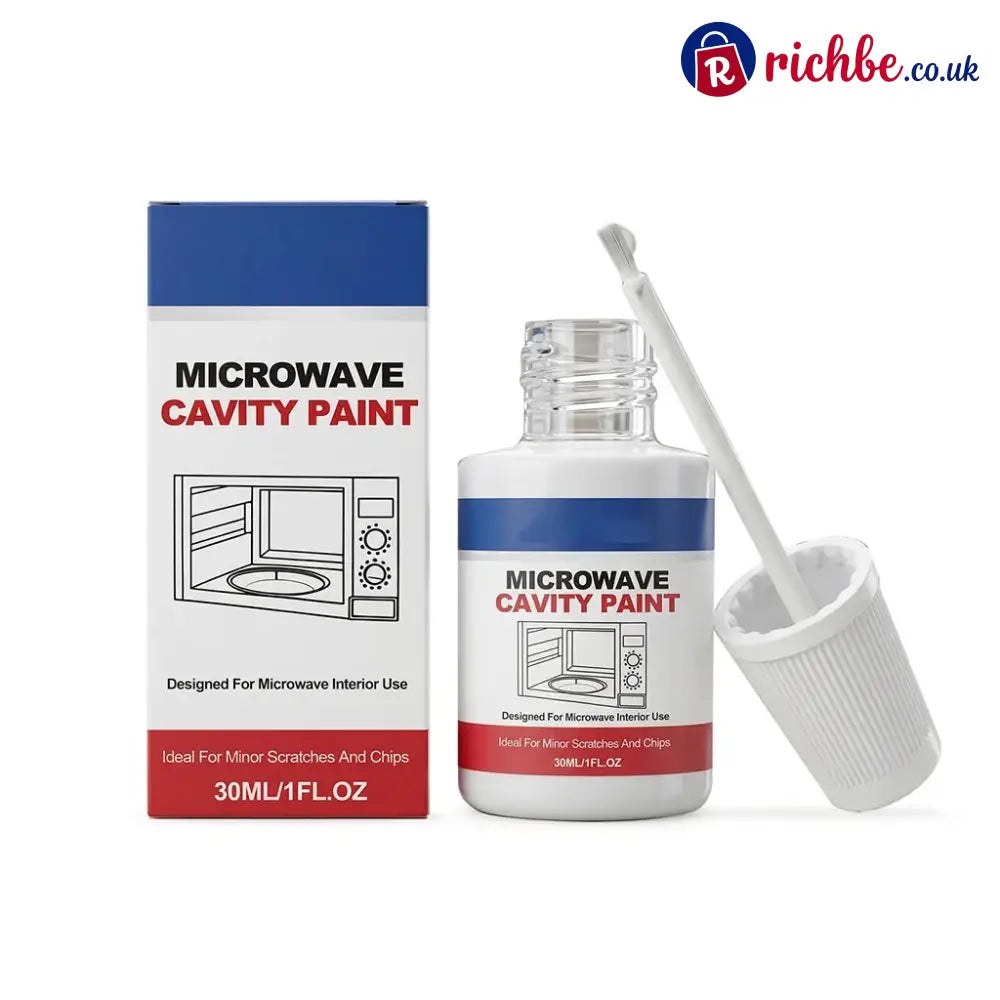 🔥 Microwave Cavity Paint – High-Gloss White Microwave Interior Repair Paint With Built-In Brush