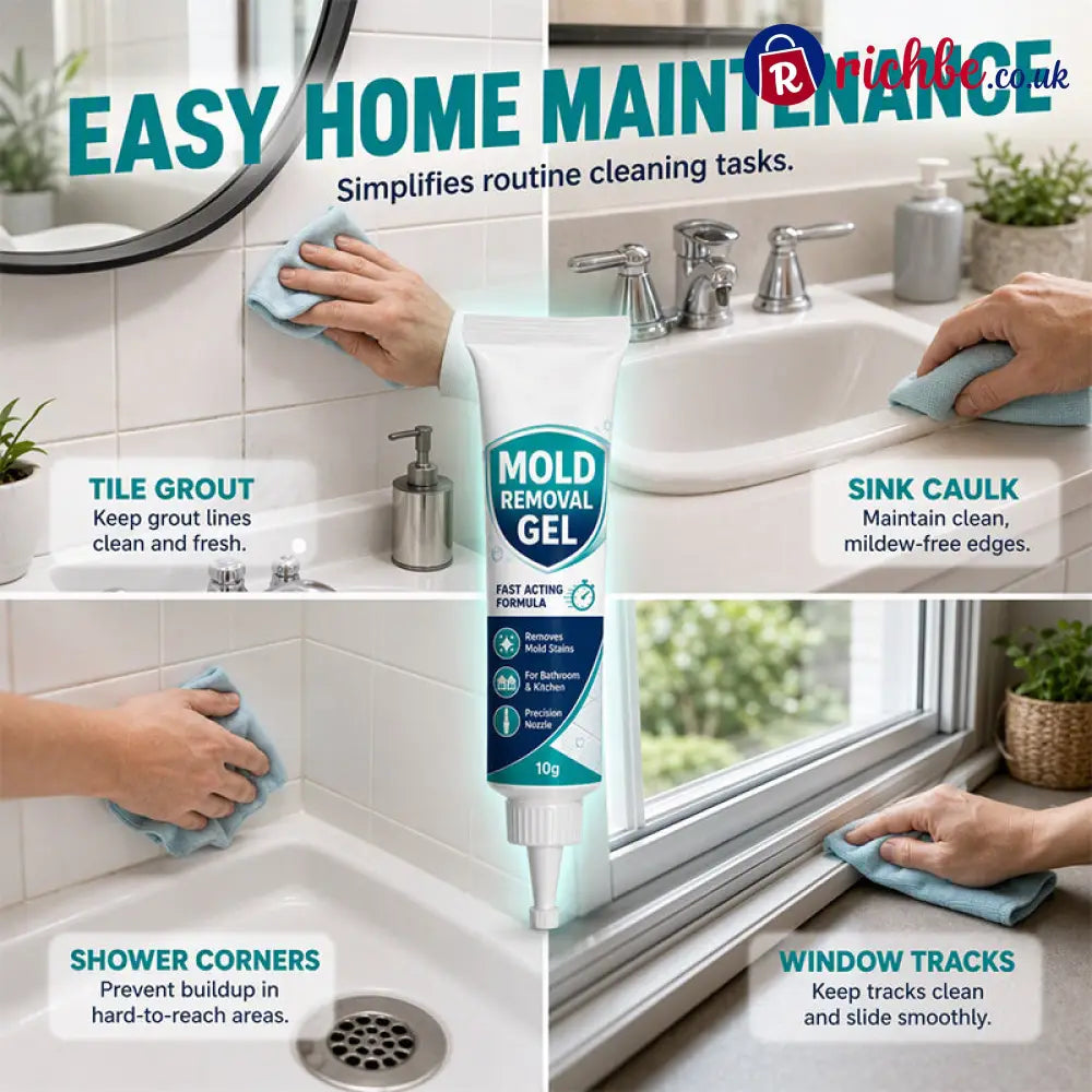🧽 Mildew Stain Cleaning Gel | Grout & Caulk - Housewares & Kitchen