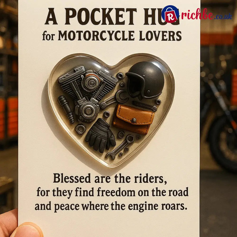 Motorcycle Lover’s Pocket Hug Keepsake: Carry the Spirit of the Road Everywhere 🏍️❤️