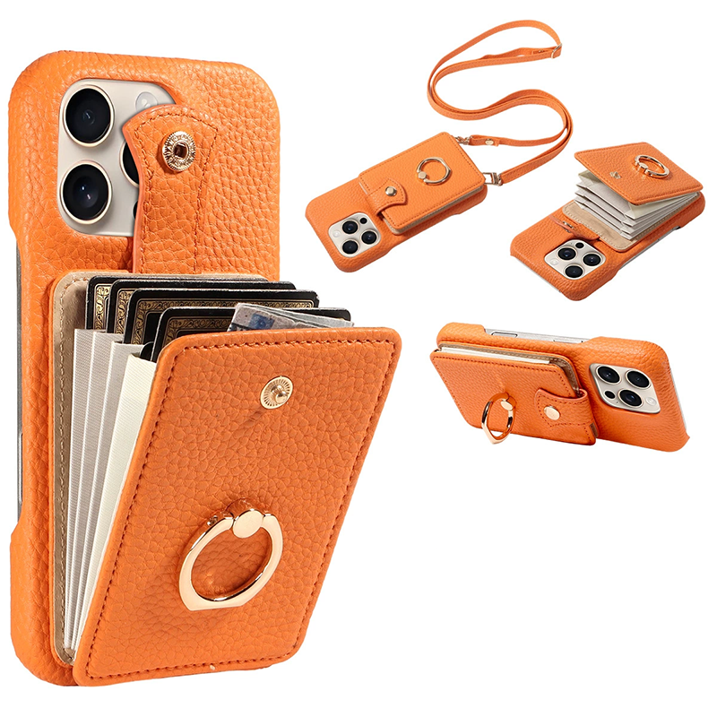 🎉 LIMITED TIME 50% OFF! 📱 Crossbody Wallet Phone Case – RFID Blocking, Accordion Card Slot & Detachable Strap – Litchi Pattern PU Leather ✨