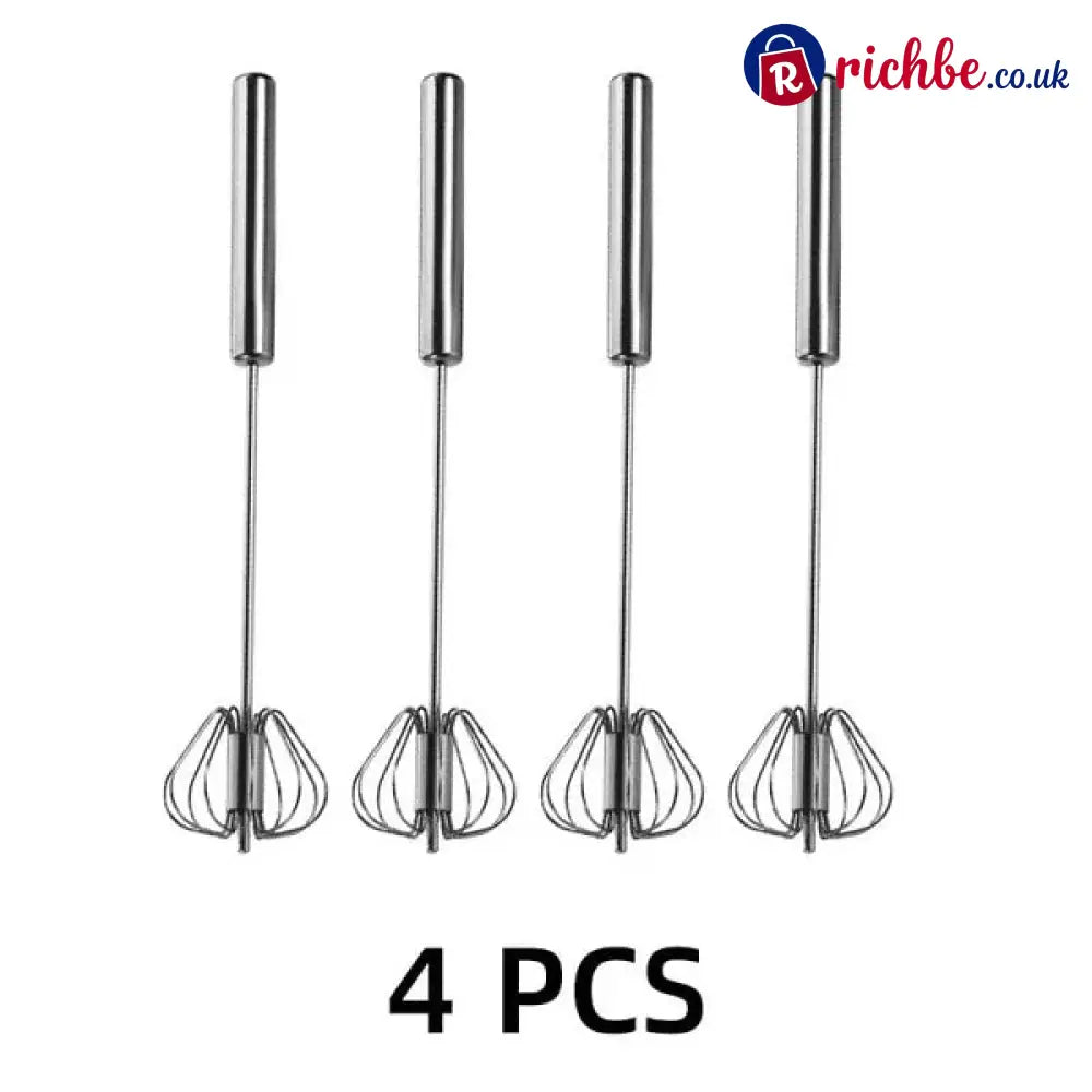 Stainless Steel Semi-Automatic Whisk 🥣 - 4 PCS-BUY 2 GET 2 FREE😍 - Houseware & Kitchen
