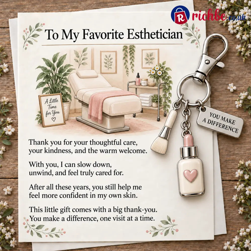 ✨ The ’You Make a Difference’ Appreciation Gift Set – Keychain & Greeting Card ✨ - 🧖♀️ Esthetician / Buy 1