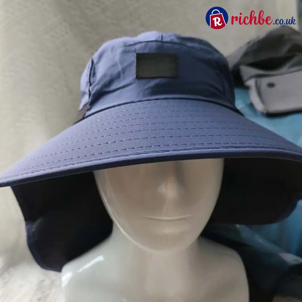 UPF 50+ Wide Brim Sun Hat with Neck Flap