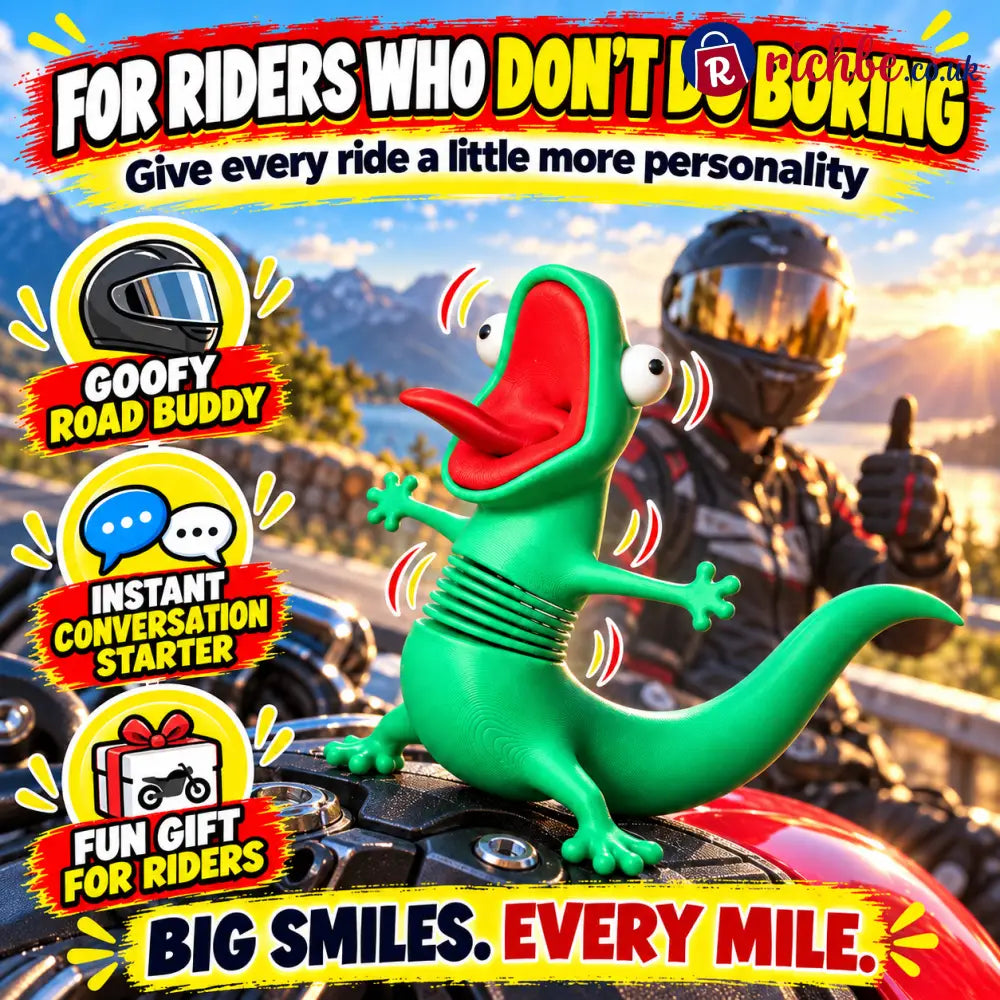🏍️ Wobbling Spring Lizard Motorcycle Ornament – Funny Road-Vibration Rider Buddy - 🎁✨Buy 1 Get 1 Free (2Pcs)
