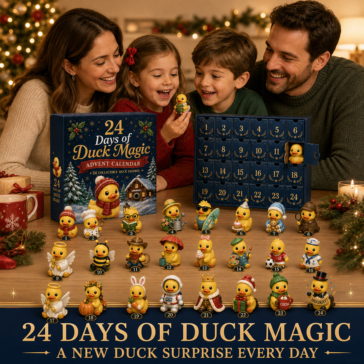 🐥 24 Days of Duck Magic™ Advent Calendar – 24 Collectible Christmas Duck Surprises