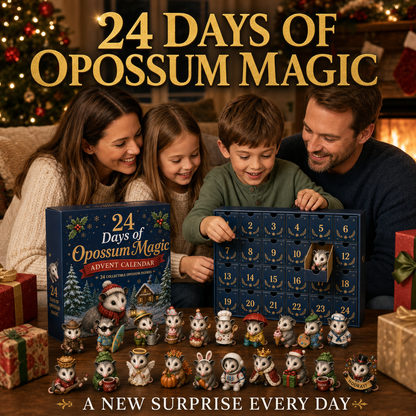 🐾 24 Days of Opossum Magic™ Advent Calendar – 24 Collectible Christmas Opossum Surprises
