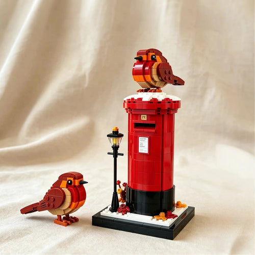 Vintage Postbox & Robin Brick Set – A Symbol of Love & Remembrance📮