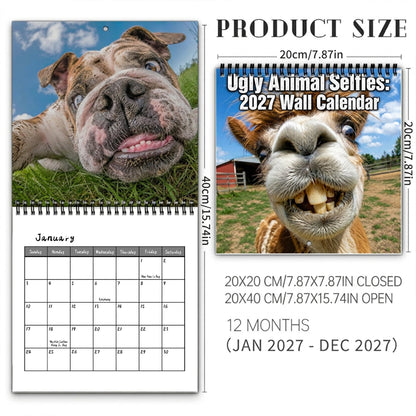 2027 Funny Farm Animal Selfies Wall Calendar – 12 Months of Hilariously Unfiltered Animal Faces