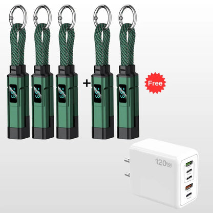 🔥Limited Time SALE 40% OFF🔥4-in-1 Digital Display Keychain Charging Cable