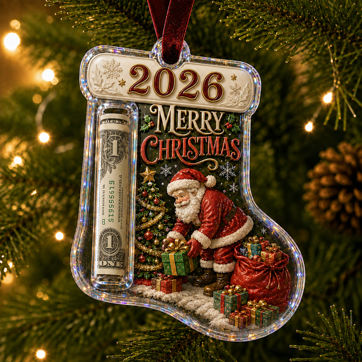 🎅 2026 Christmas Gift 49% Off--Cash Clip Christmas Tree Ornament