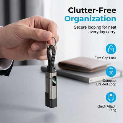 🔥Limited Time SALE 40% OFF🔥4-in-1 Digital Display Keychain Charging Cable