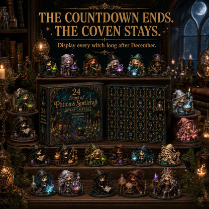 🧙‍♀️ LAST DAY 49% OFF – 24 Days Of Witchy Surprises Advent Calendar | 24 Unique Collectible Witches with Magical Themes, Mini Figures & Fantasy Display Collection ✨