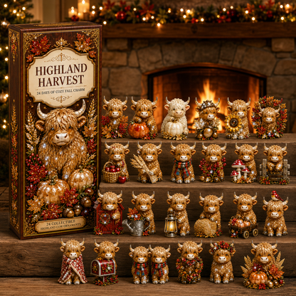 24-Day Highland Cattle Advent Calendar | Collectible Cow Christmas Countdown