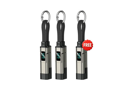 🔥Limited Time SALE 40% OFF🔥4-in-1 Digital Display Keychain Charging Cable