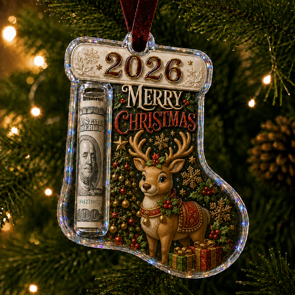 🎅 2026 Christmas Gift 49% Off--Cash Clip Christmas Tree Ornament
