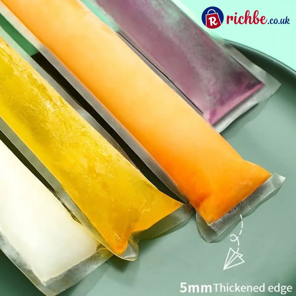 💥100 PCS💥Food-Grade Disposable Ice Popsicle Bags