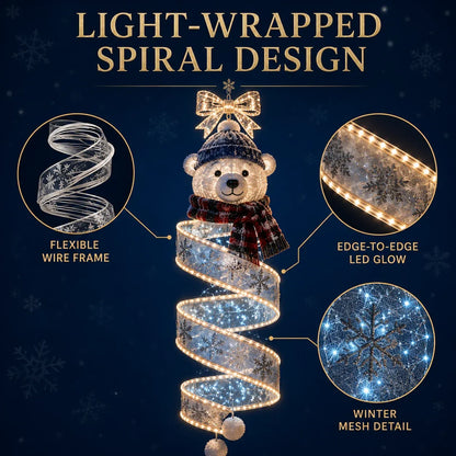 Christmas Spiral Hanging LED Lights | Festive Magic Indoor & Outdoor Xmas Decor Lights