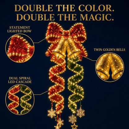 Christmas Spiral Hanging LED Lights | Festive Magic Indoor & Outdoor Xmas Decor Lights