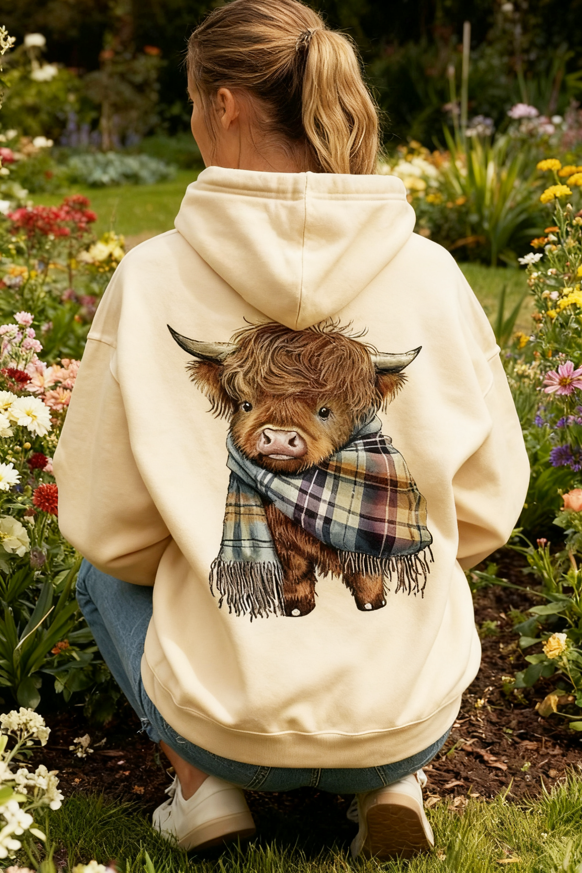 💖LAST DAY SALE 49% OFF!!🎁Cute Highland Cow Cozy Fleece-Lined Hooded Sweatshirt🦬