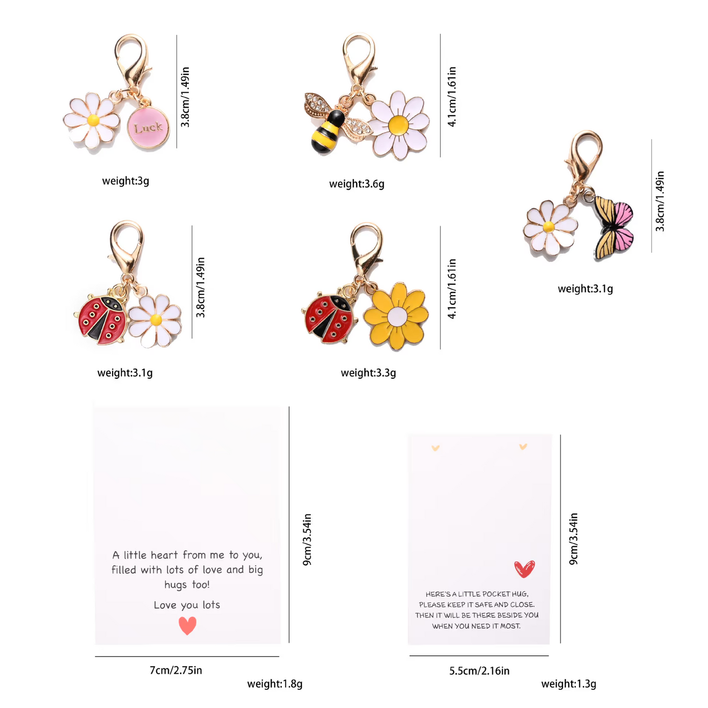 ✨Crafted by Hand-20 Sets Hug Favors(🦋Butterfly, Ladybird, Flower, Bee)