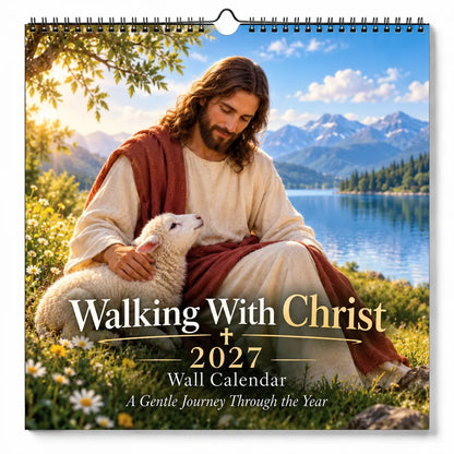 ✝️ 2027 Seasons of Faith Wall Calendar | 12 Months of Christian-Inspired Artwork, Peaceful Countryside Scenes & Shepherd Imagery for Home, Prayer Spaces & Meaningful Gifts 🌿