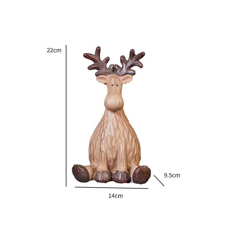 🦌Rustic Farmhouse Reindeer Figurine