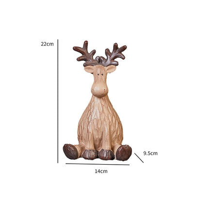 🦌Rustic Farmhouse Reindeer Figurine