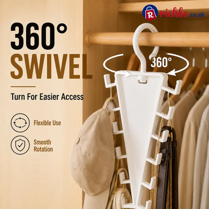 ✨ 12-Hook V-Shaped Closet Organizer – Save Space & Keep Accessories Tidy - Housewares & Kitchen