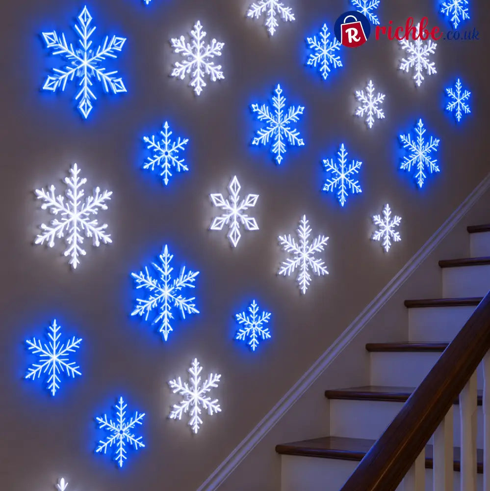 ❄️ 12-Piece LED Snowflake Wall Light Set – Remote-Controlled Christmas Winter Decor