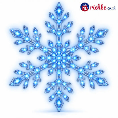 ❄️ 12-Piece LED Snowflake Wall Light Set – Remote-Controlled Christmas Winter Decor - Blue & White Mix