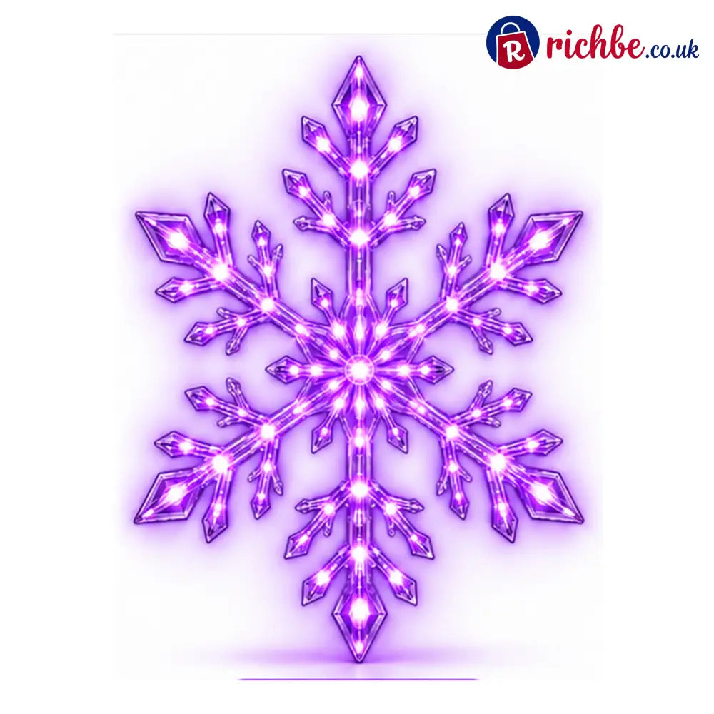 ❄️ 12-Piece LED Snowflake Wall Light Set – Remote-Controlled Christmas Winter Decor - Purple